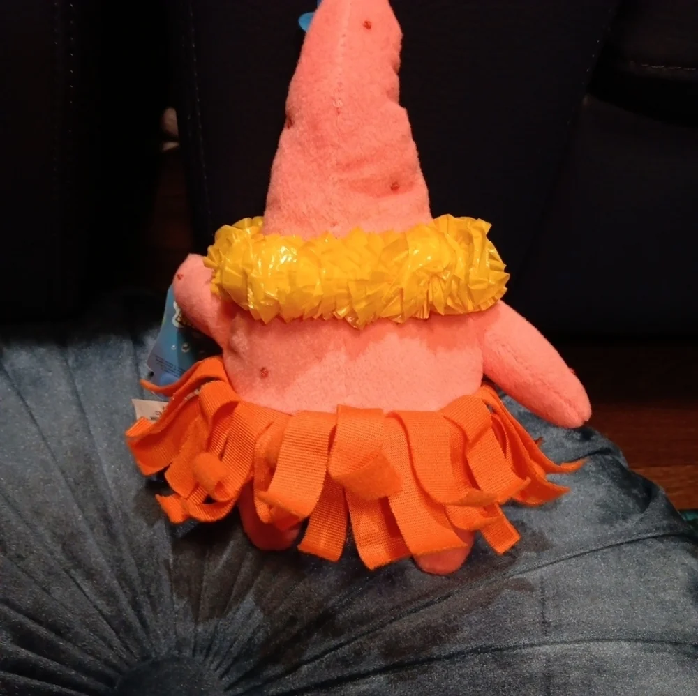 Rare Colors Spongebob Patrick Star Plush Hawaiian Hula Lei  Nanco W/tag 2004